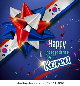 Happy Independence day of Korea in Vector