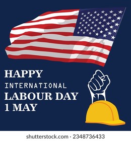 Happy Independence Day - Labour Day 1st May Social Post