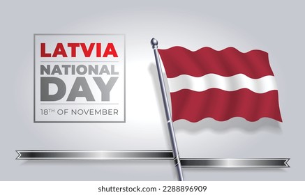 Happy independence day Latvia Vector Template Design