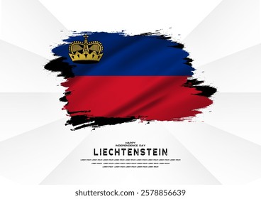 Happy Independence Day, Liechtenstein, Liechtenstein flag