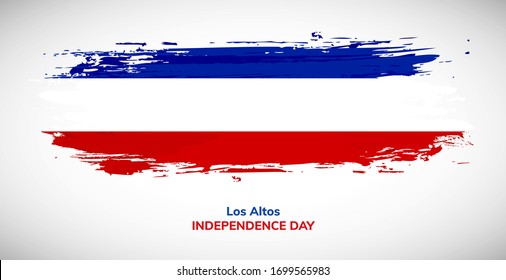 Happy independence day of Los Altos. Brush flag of Los Altos vector illustration. Abstract watercolor concept of national brush flag background. Brush stroke background.