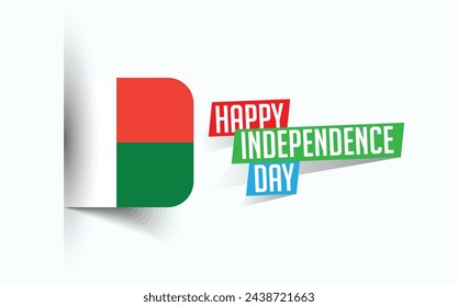Happy Independence Day of Madagascar Vector illustration, national day poster, greeting template design, EPS Source File
