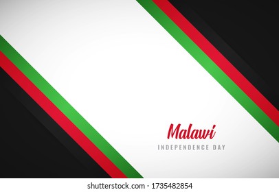 Feliz Día de la Independencia de Malaui con creativos antecedentes de la bandera nacional de Malaui