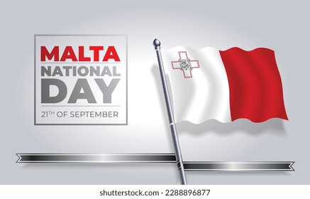 Happy independence day Malta Vector Template Design