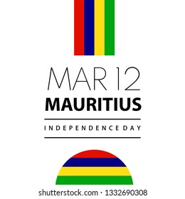 Happy Independence Day Mauritius Concept Vector Illustration Suitable For Greeting Card, Wallpaper, Background, Banner, Poster And Landing Page Website