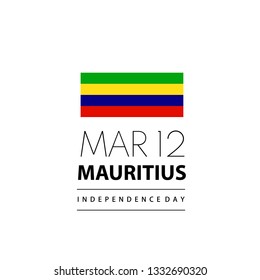 Happy Independence Day Mauritius Concept Vector Illustration Suitable For Greeting Card, Wallpaper, Background, Banner, Poster And Landing Page Website