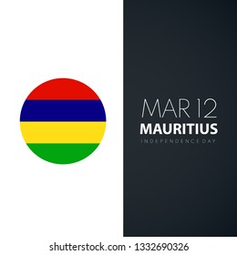 Happy Independence Day Mauritius Concept Vector Illustration Suitable For Greeting Card, Wallpaper, Background, Banner, Poster And Landing Page Website