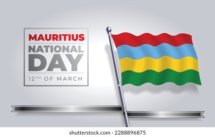 Happy independence day Mauritius Vector Template Design