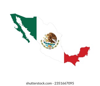 Happy Independence day, Mexico Independence day, Mexico, Mexico Map, 16 September, 16th September, Independence Day, Flag in Map, National Flag, Vector, Illustration, Typographic Design, Editable Eps