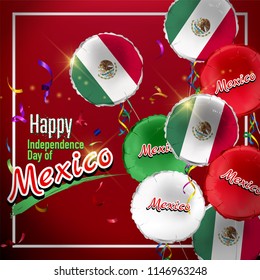 Happy Independence day of Mexico in Vector