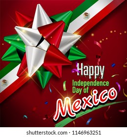 Happy Independence day of Mexico in Vector