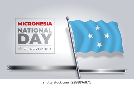 Happy independence day Micronesia Vector Template Design