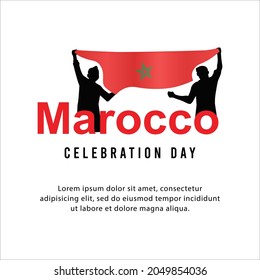Happy independence day of Morocco . template, background. Vector illustration
