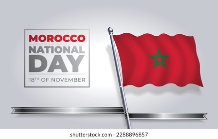 Happy independence day Morocco Vector Template Design