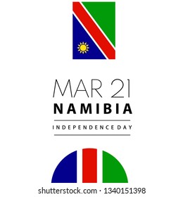 Happy Independence Day Namibia Concept Vector Illustration Suitable For Greeting Card, Wallpaper, Background, Banner, Poster And Landing Page Website
