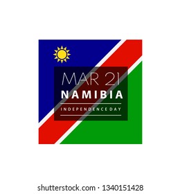 Happy Independence Day Namibia Concept Vector Illustration Suitable For Greeting Card, Wallpaper, Background, Banner, Poster And Landing Page Website