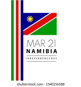 Happy Independence Day Namibia Concept Vector Illustration Suitable For Greeting Card, Wallpaper, Background, Banner, Poster And Landing Page Website
