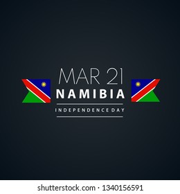 Happy Independence Day Namibia Concept Vector Illustration Suitable For Greeting Card, Wallpaper, Background, Banner, Poster And Landing Page Website