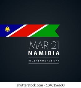 Happy Independence Day Namibia Concept Vector Illustration Suitable For Greeting Card, Wallpaper, Background, Banner, Poster And Landing Page Website
