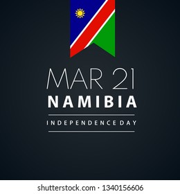 Happy Independence Day Namibia Concept Vector Illustration Suitable For Greeting Card, Wallpaper, Background, Banner, Poster And Landing Page Website
