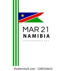 Happy Independence Day Namibia Concept Vector Illustration Suitable For Greeting Card, Wallpaper, Background, Banner, Poster And Landing Page Website