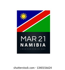 Happy Independence Day Namibia Concept Vector Illustration Suitable For Greeting Card, Wallpaper, Background, Banner, Poster And Landing Page Website