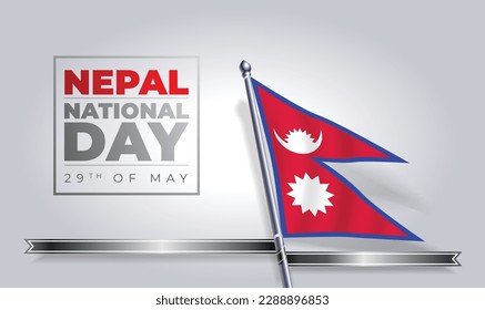 Happy independence day Nepal Vector Template Design