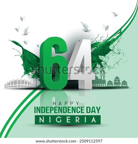 happy independence day Nigeria.1st October background. vector illustration design