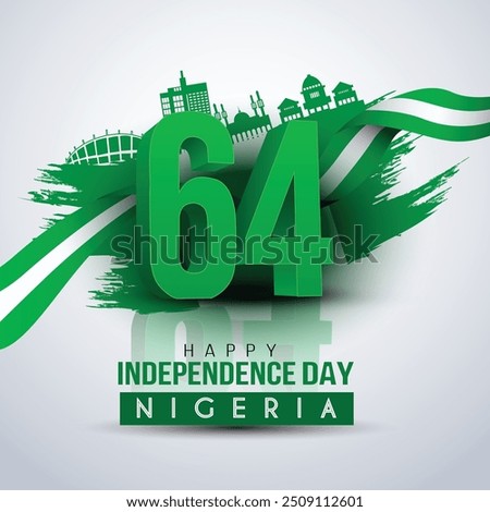 happy independence day Nigeria.1st October background. vector illustration design