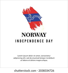 Happy independence day of Norway . template, background. Vector illustration