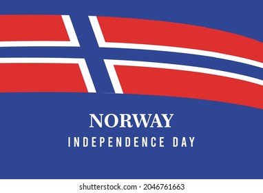 Herzlichen Glückwunsch zum Unabhängigkeitstag Norwegens. Vorlage, Hintergrund. Vektorgrafik