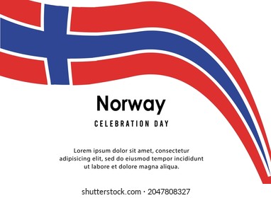 Happy independence day of Norway . template, background. Vector illustration