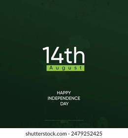 Happy Independence Day Pakistan 14 August vector illustration