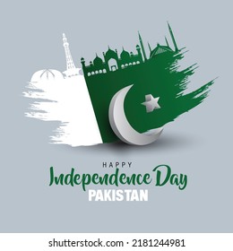 happy independence day Pakistan .14th August background. vector illustration design