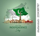 happy independence day Pakistan. abstract vector illustration. poster, banner ,badge, template design