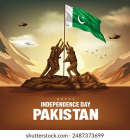 Happy independence day Pakistan. abstract vector illustration design