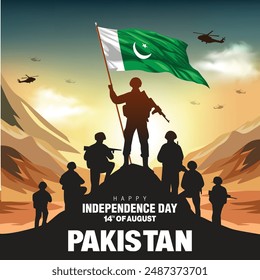 Happy independence day Pakistan. abstract vector illustration design