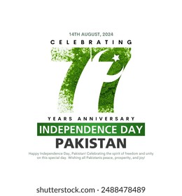 Feliz Día de la Independencia de Pakistán. Diseño de Ilustración vectorial creativa.