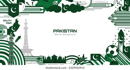 Happy Independence Day of Pakistan, illustration background design, country theme