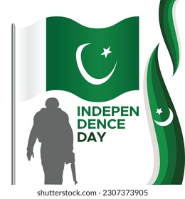  Happy independence day Pakistan. Vector illustration.