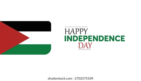 Feliz Día de la Independencia de Palestina diseños de Ilustración vectorial, cartel del día nacional de Palestina, Plantilla de saludo, archivo EPS año en curso.