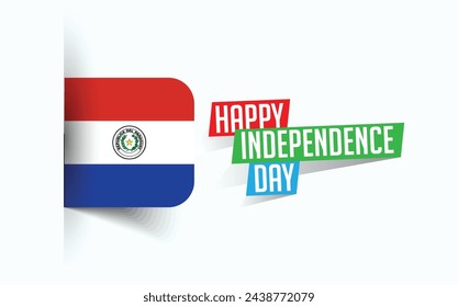 Happy Independence Day of Paraguay Vector illustration, national day poster, greeting template design, EPS Source File