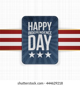 Happy Independence Day patriotic Label