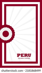 Happy Independence day of peru for the fiestas partrias de Peru illustration, on July 28