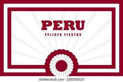 Happy Independence day of peru for the fiestas partrias de Peru illustration, on July 28