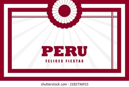 Happy Independence day of peru for the fiestas partrias de Peru illustration, on July 28