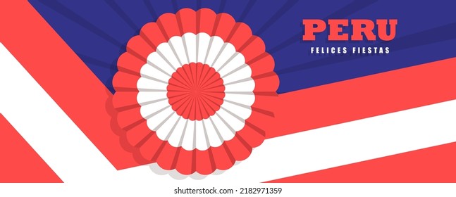 Happy Independence day of peru for the fiestas partrias de Peru illustration, on July 28