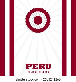 Happy Independence day of peru for the fiestas partrias de Peru illustration, on July 28