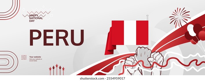 Happy independence day Peru in national day spirit concept. Creative abstract background concept to celebrate independence day Peru.