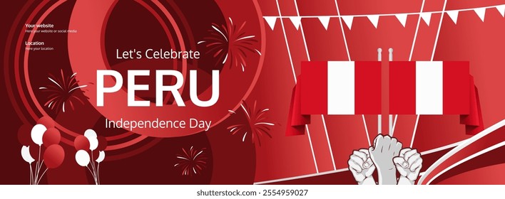 Happy independence day Peru in national day spirit concept. Creative abstract background concept to celebrate independence day Peru.